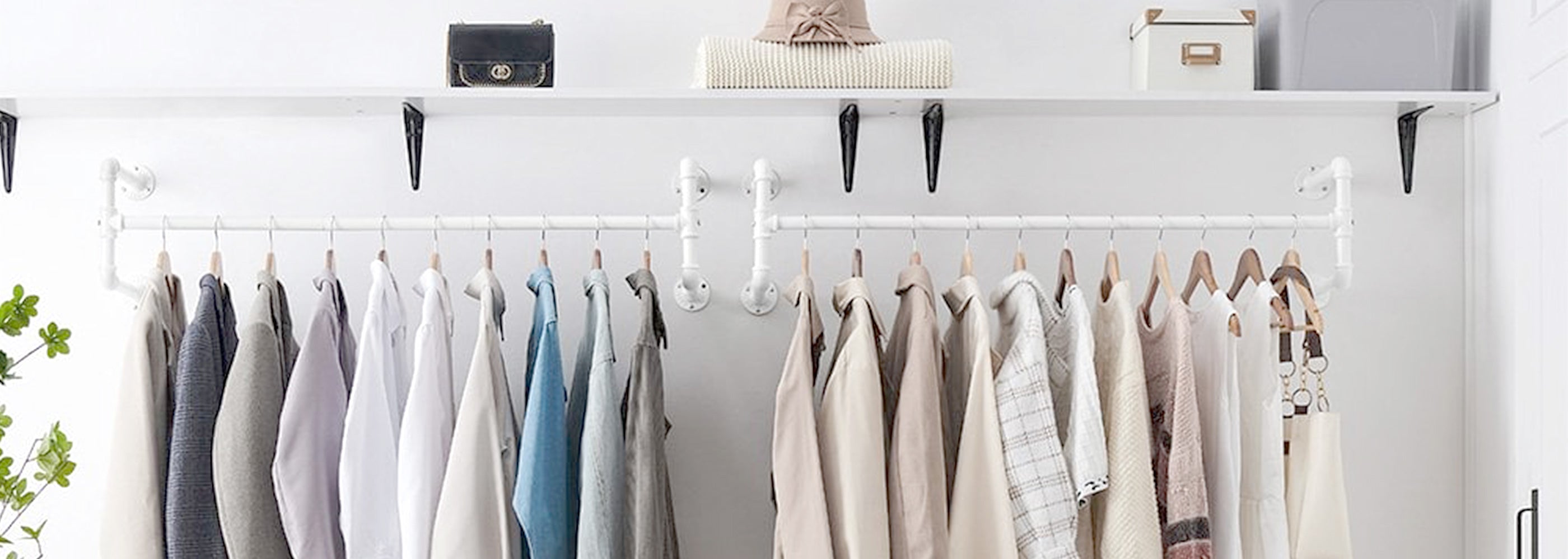 Wall clothes online shelves