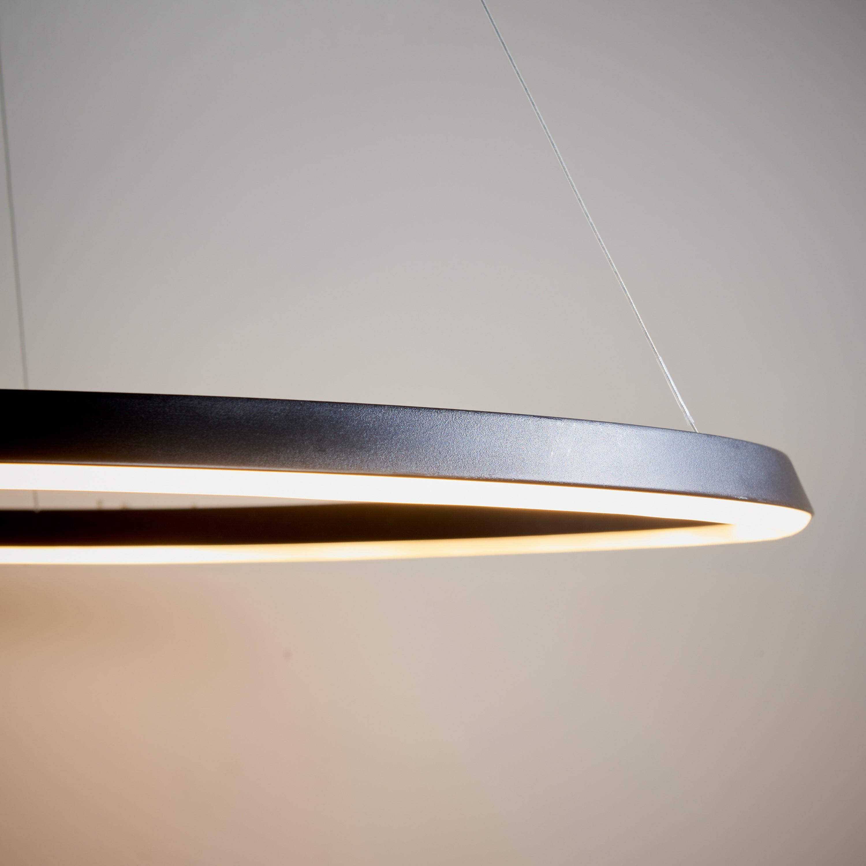 Architectural  Circular Pendant Light - Black