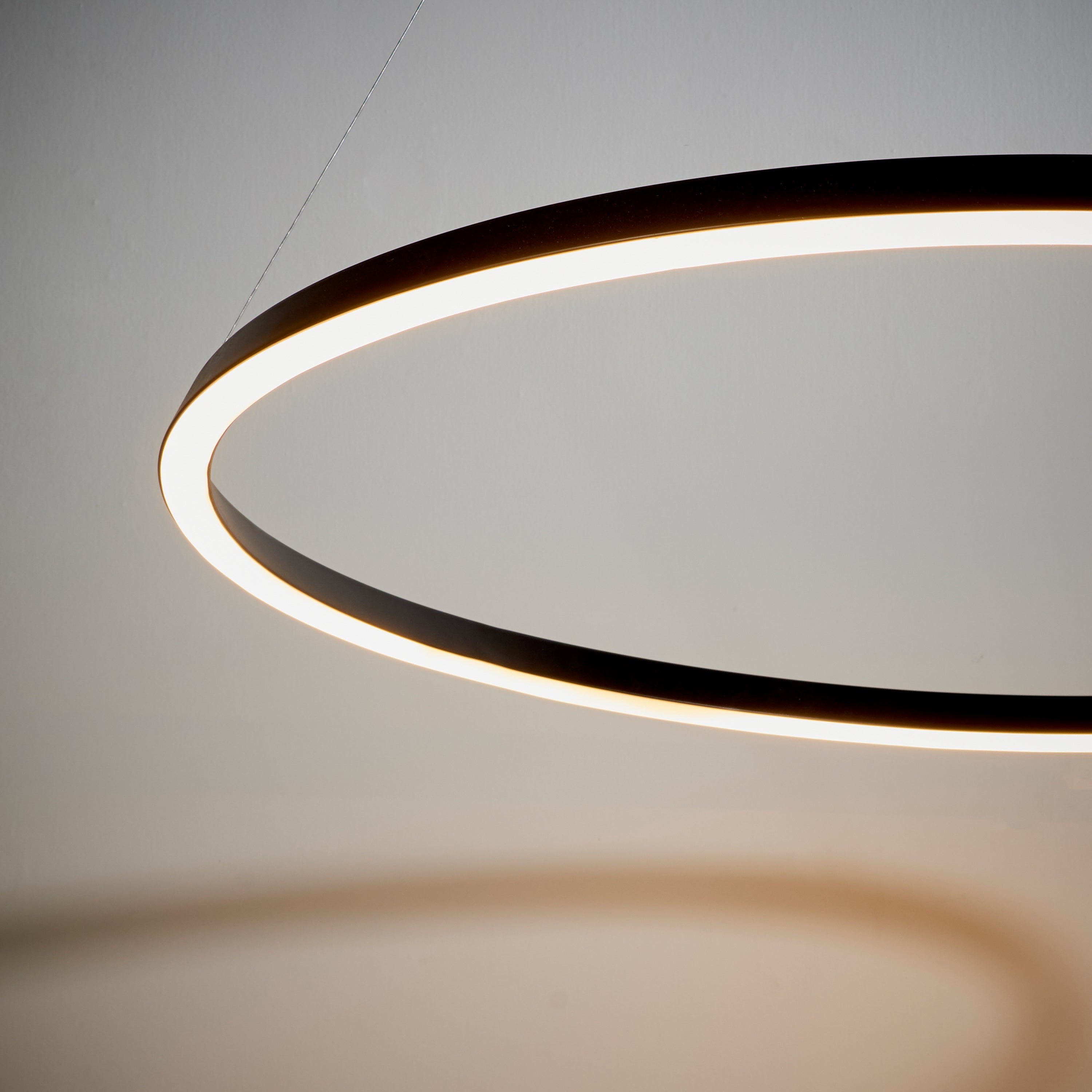 Architectural  Circular Pendant Light - Black