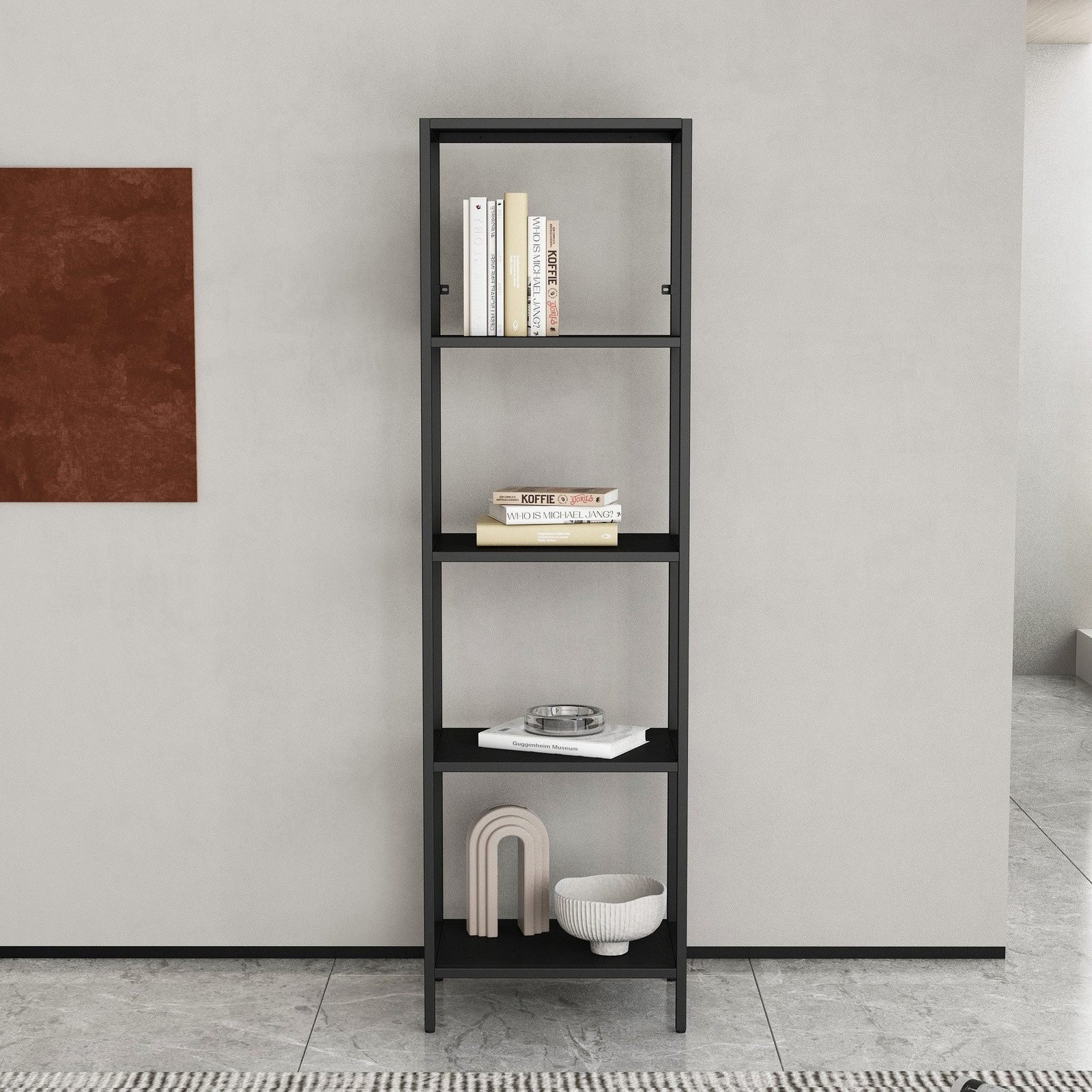 4-Tier Shelving Unit - Black