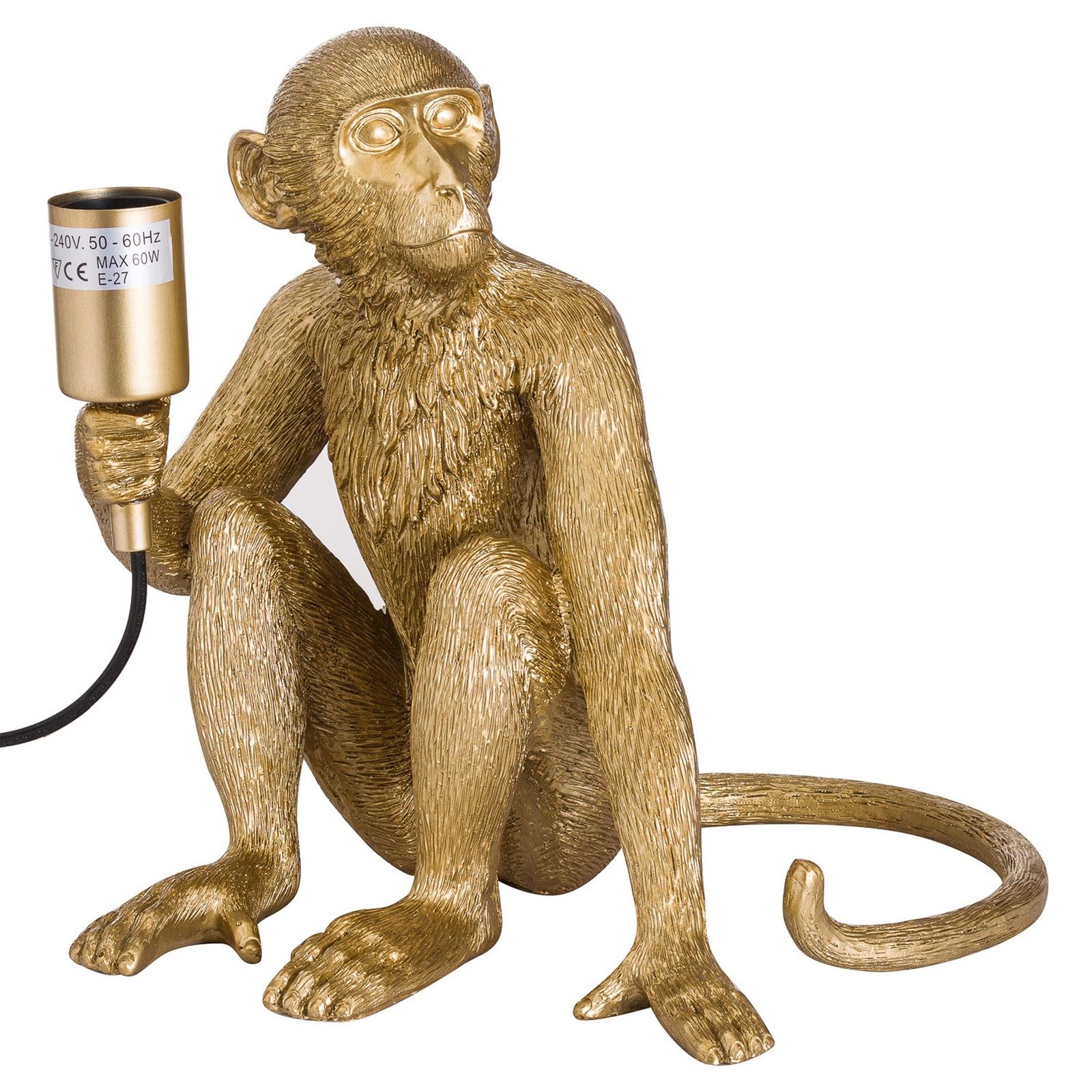 Monty the Monkey Gold Table Lamp