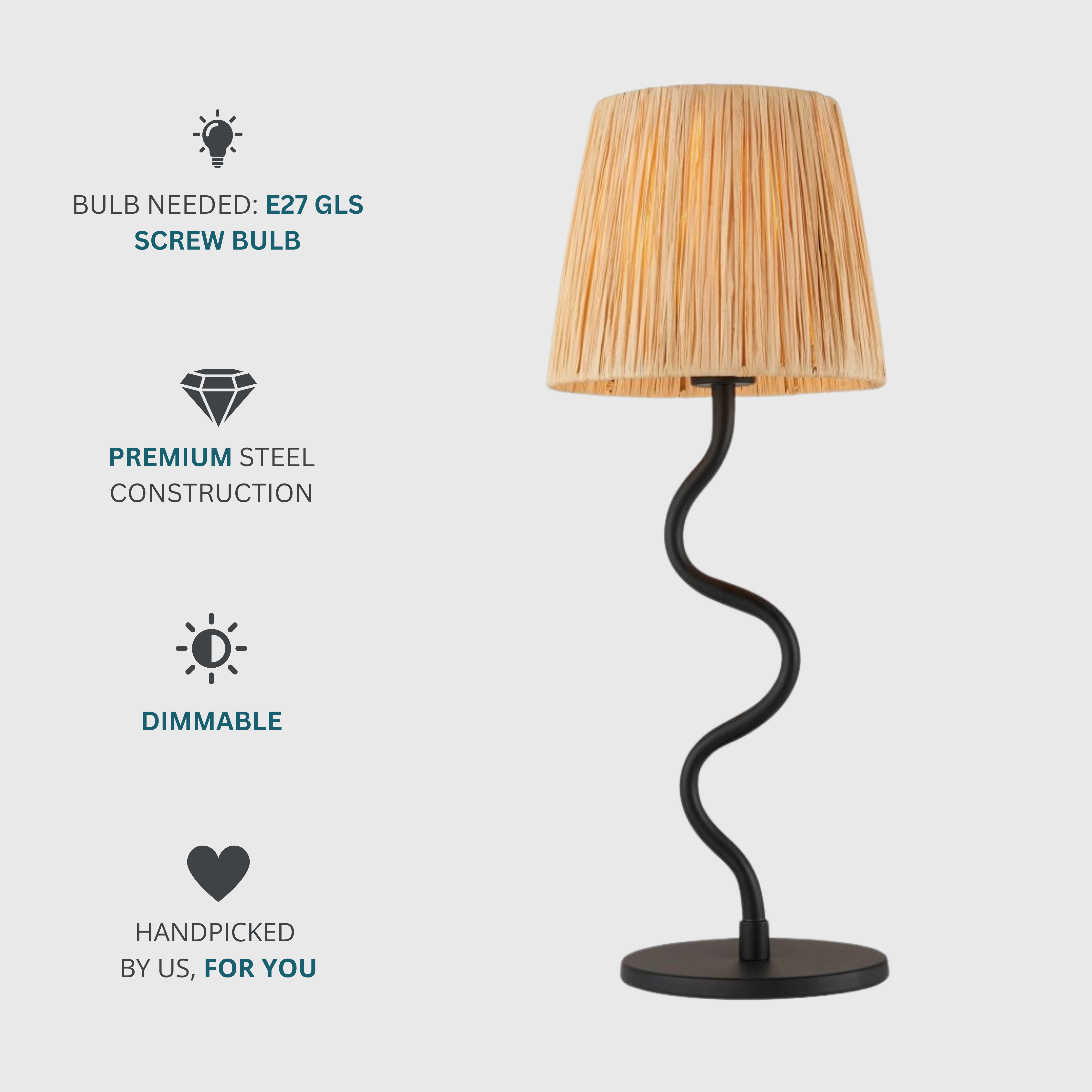 Natural Wriggle Touch Table Lamp