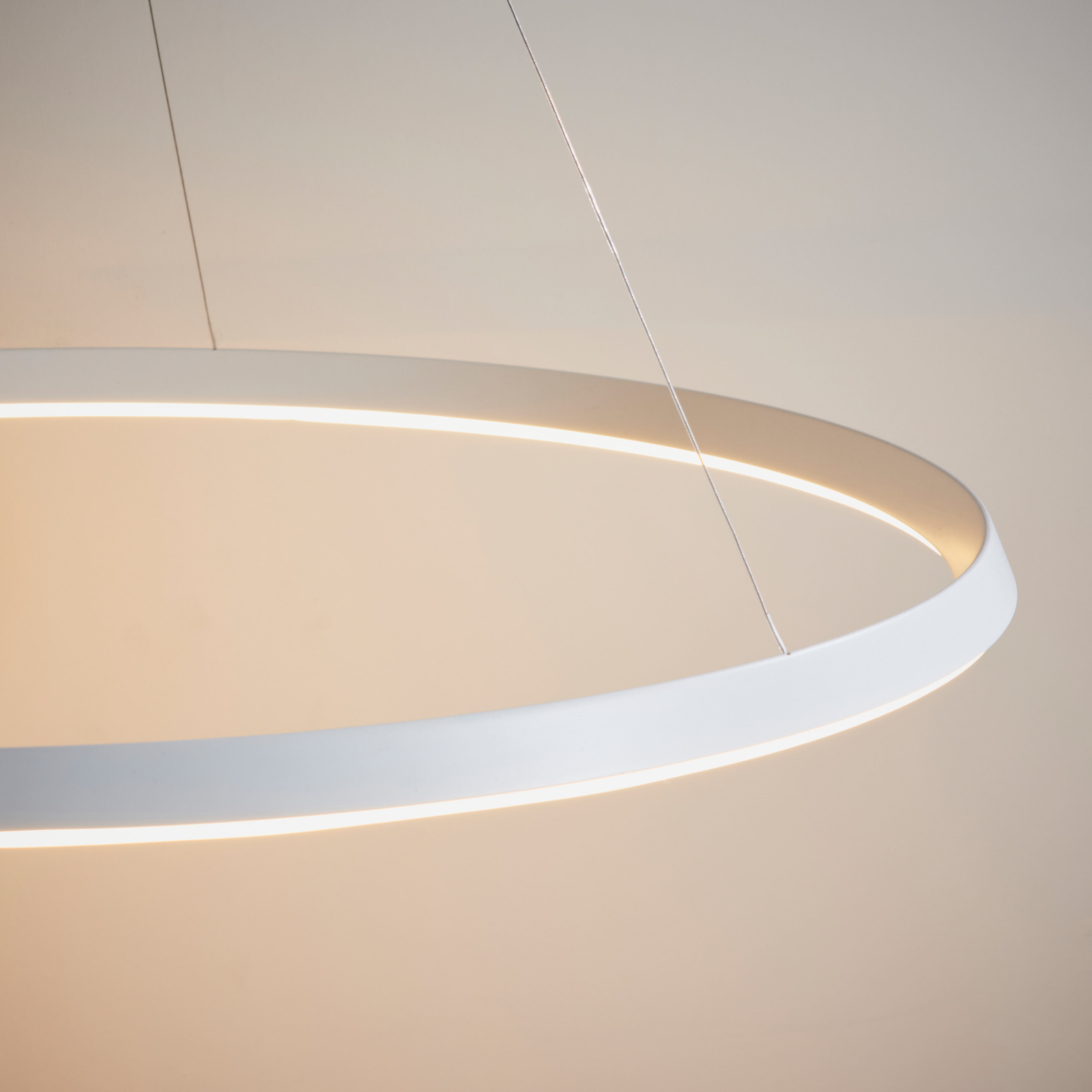 Achitectural Circular Pendant Light - White