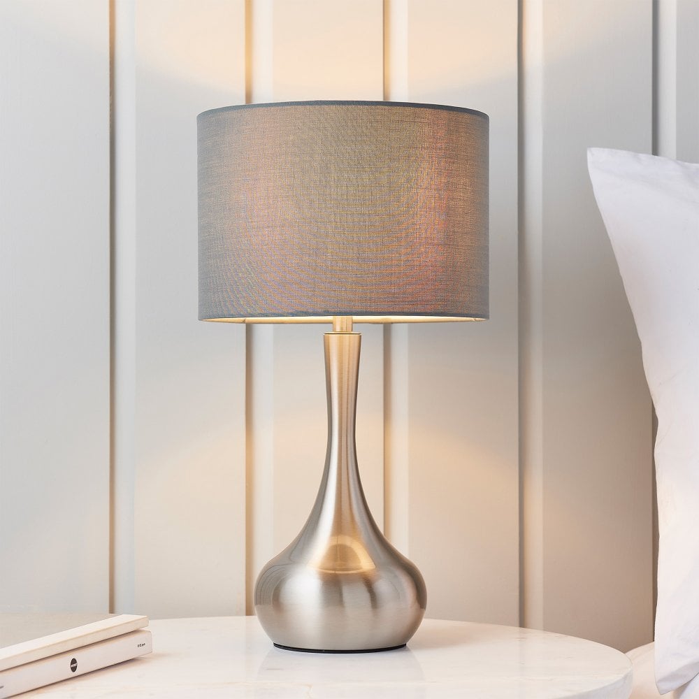 Contemporary Touch Lamp - Silver