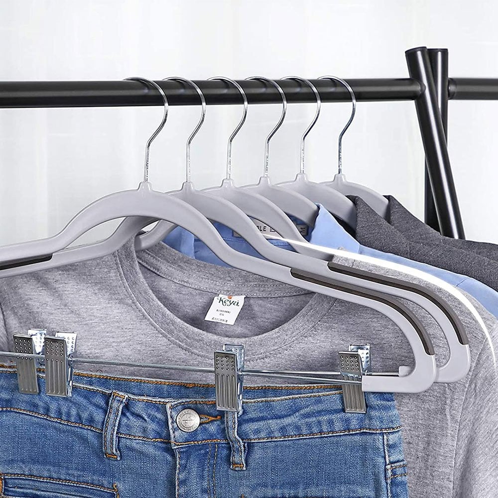 Space Saving Magic Trouser Hangers Clothes Rack Organizer Trousers | eBay