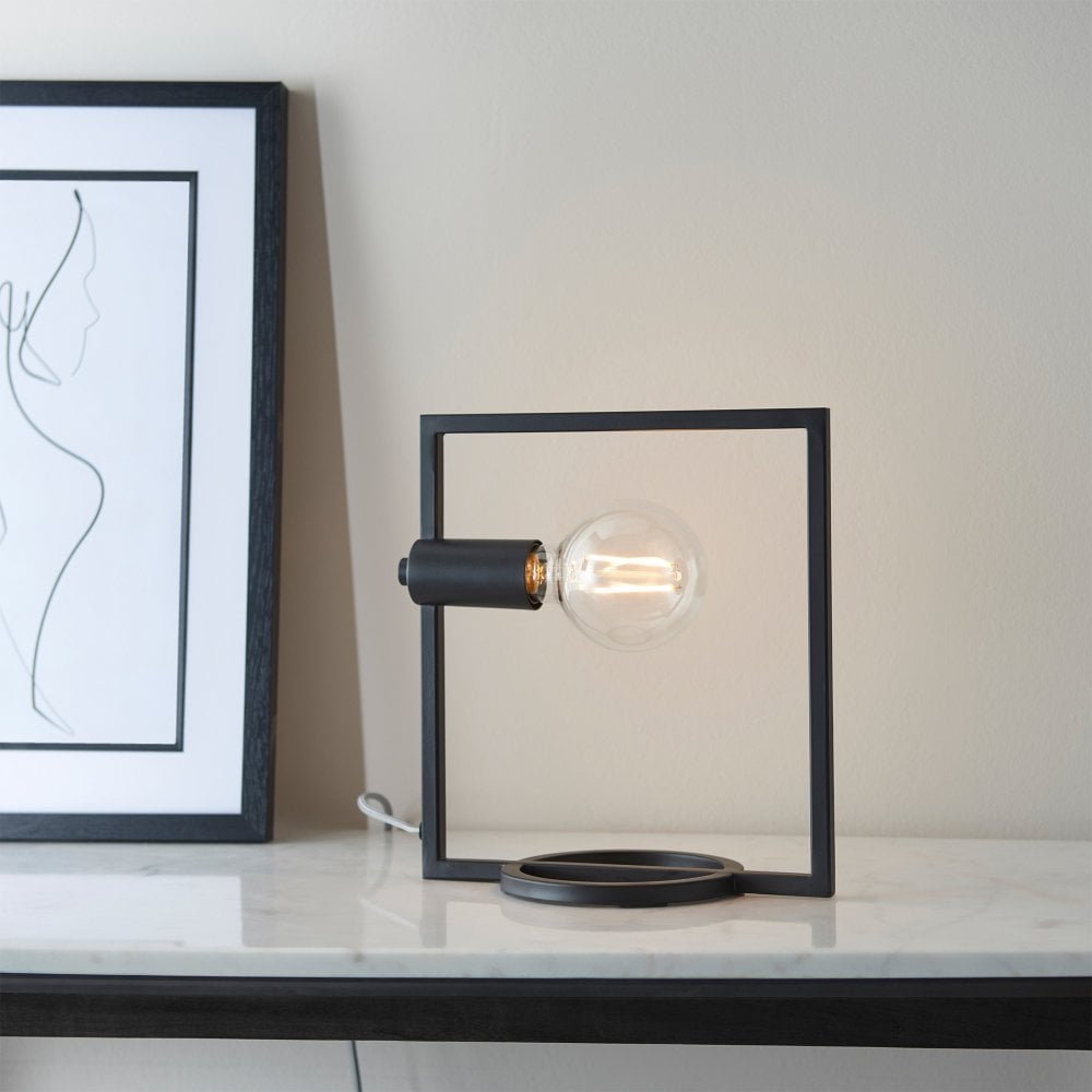 Black square table deals lamp